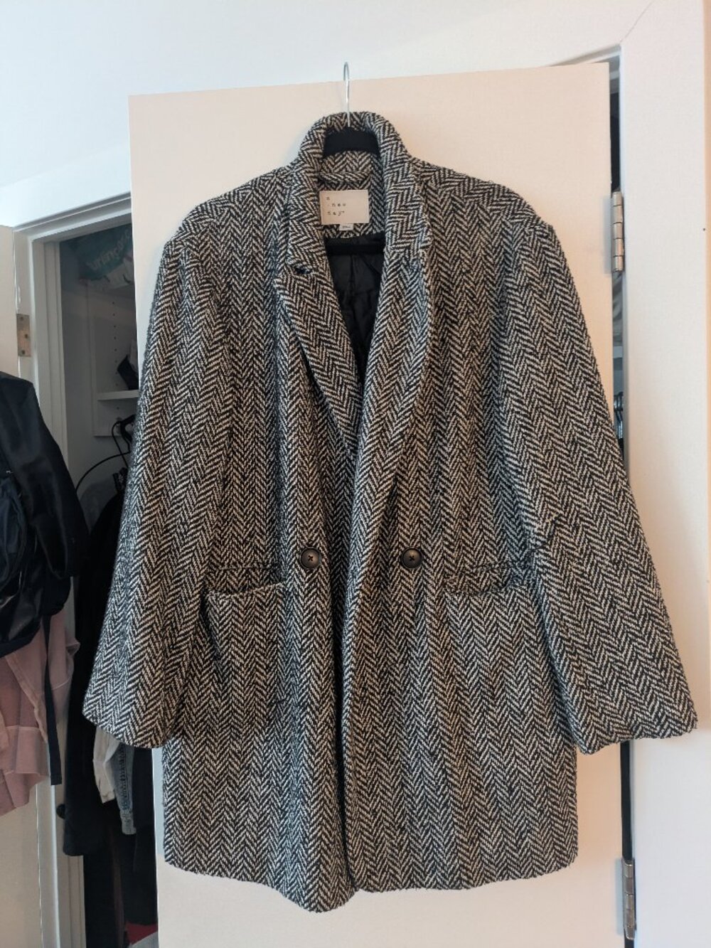 A New Day Overzied Herringbone Blazer/Jacket Size M